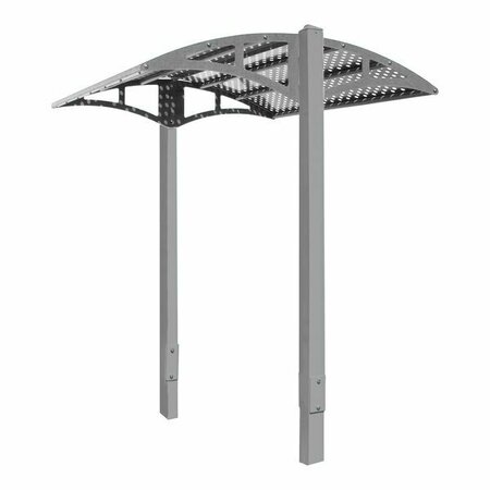 PARIS SITE FURNISHINGS PSF Shade Series Window Gray Inground Mounted Steel Canopy - 85.5'' x 78'' x 98.75'' 969DPSIGBWG